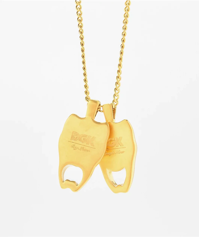 DGK Laugh Now Cry Later 22" Gold Chain Necklace