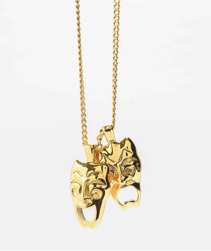 DGK Laugh Now Cry Later 22" Gold Chain Necklace