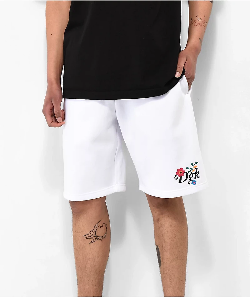 DGK Life White Sweat Shorts