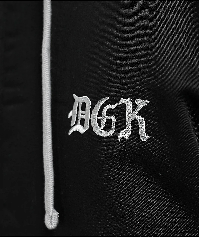 DGK Lo-Side Black Hooded Work Jacket