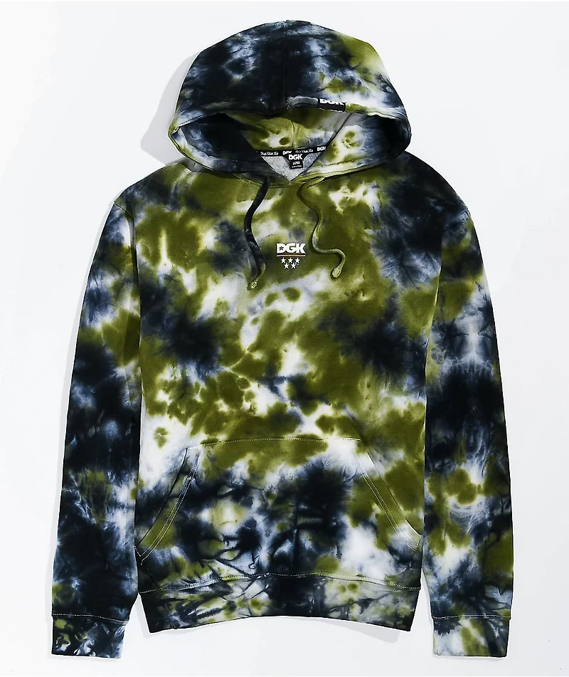 DGK Low Drip Blue & Yellow Tie Dye Hoodie