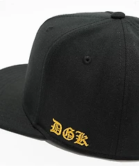 DGK Mercy Black Snapback Hat