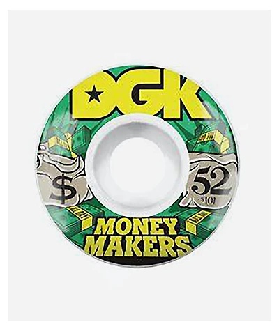 DGK Money Makers 52mm 101a White Skateboard Wheels