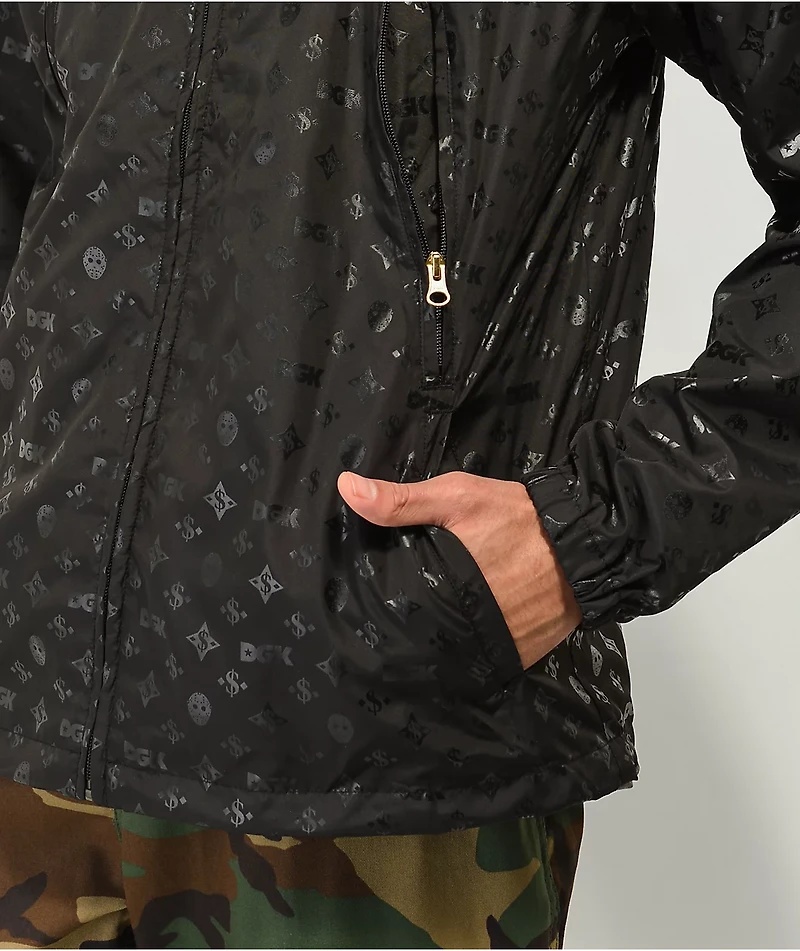 DGK Monogram Black Windbreaker Jacket