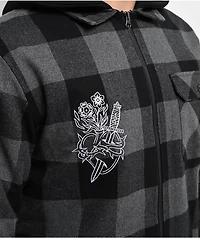 DGK Monterey Black Hooded Flannel Jacket