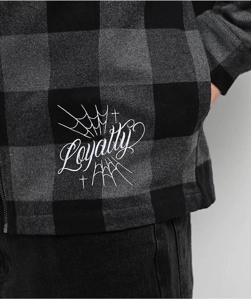 DGK Monterey Black Hooded Flannel Jacket