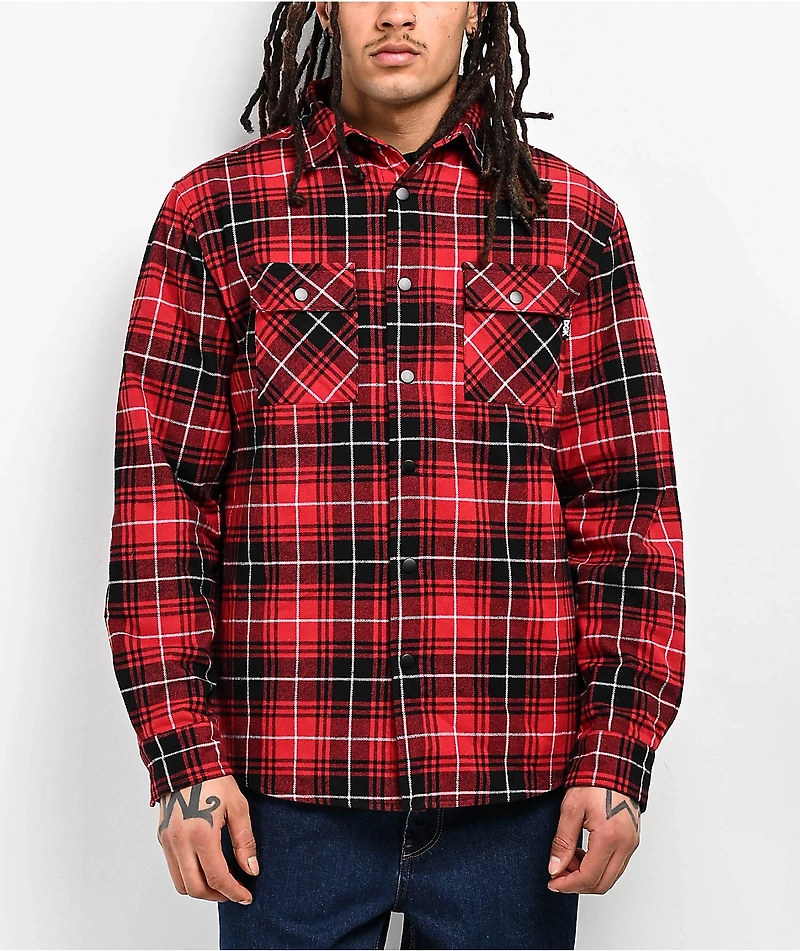 DGK Muerte Red Flannel Shirt Jacket