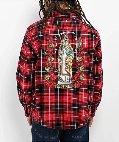DGK Muerte Red Flannel Shirt Jacket