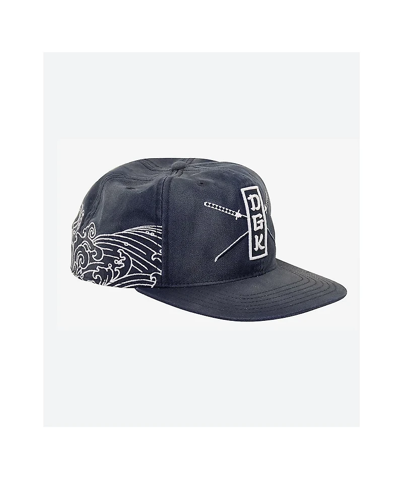 DGK Oceans Splatter Indigo Wash Snapback Hat