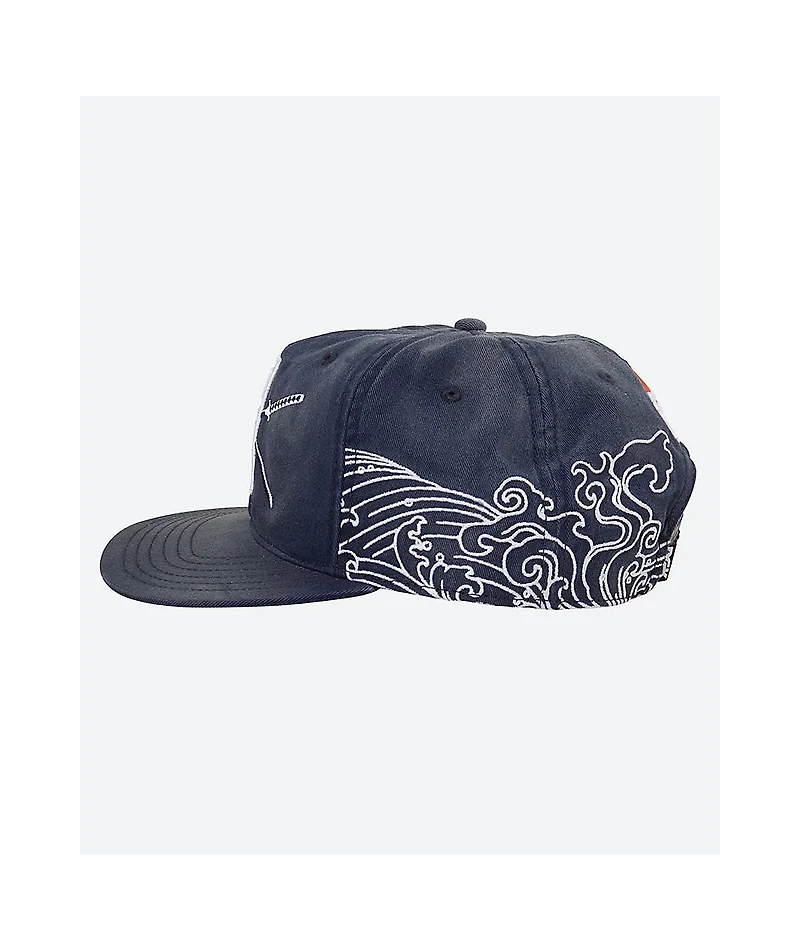 DGK Oceans Splatter Indigo Wash Snapback Hat