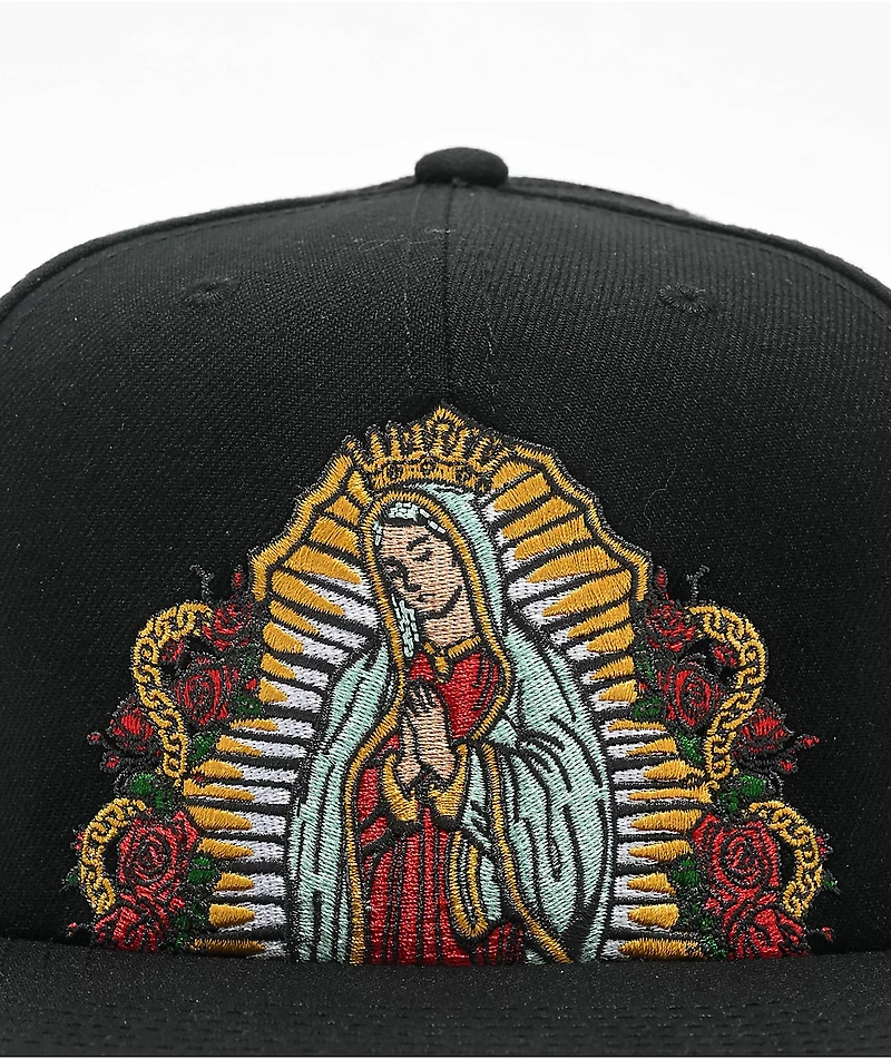 DGK Our Lady Black Snapback Hat