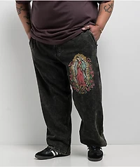 DGK Our Lady Fleece Black Wash Sweatpants