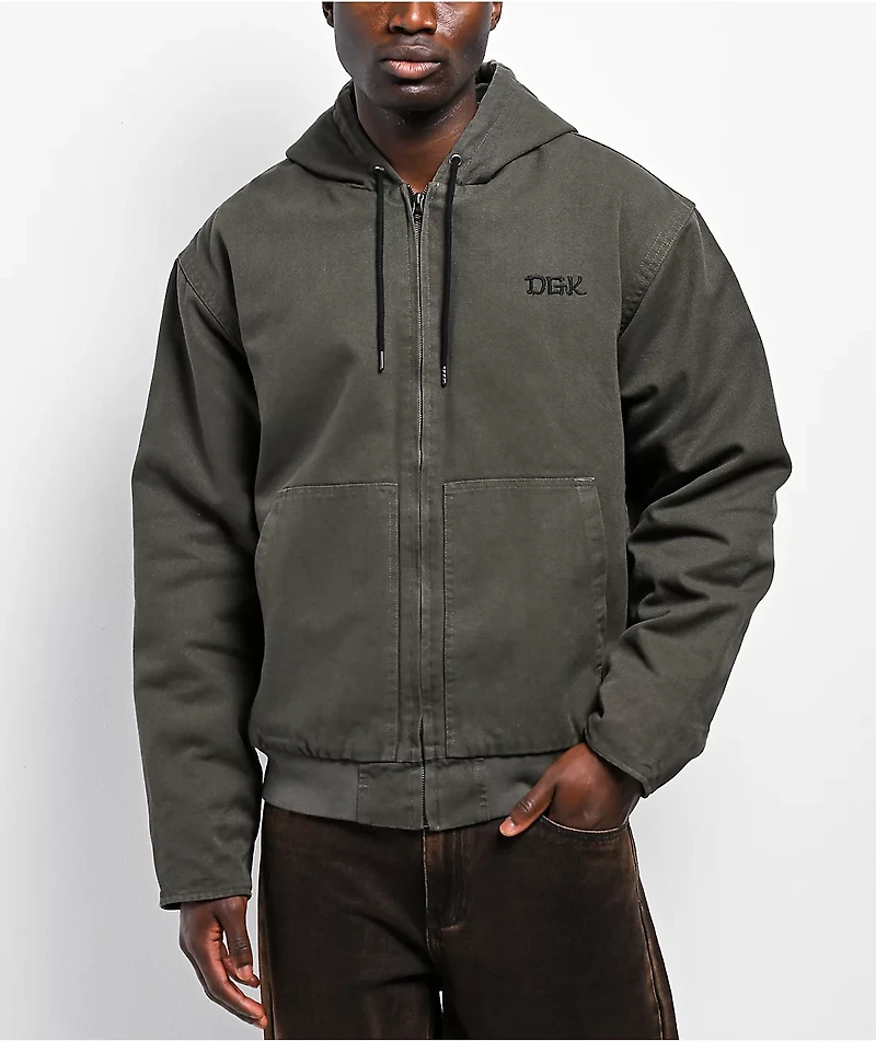DGK Patience Olive Hooded Canvas Jacket
