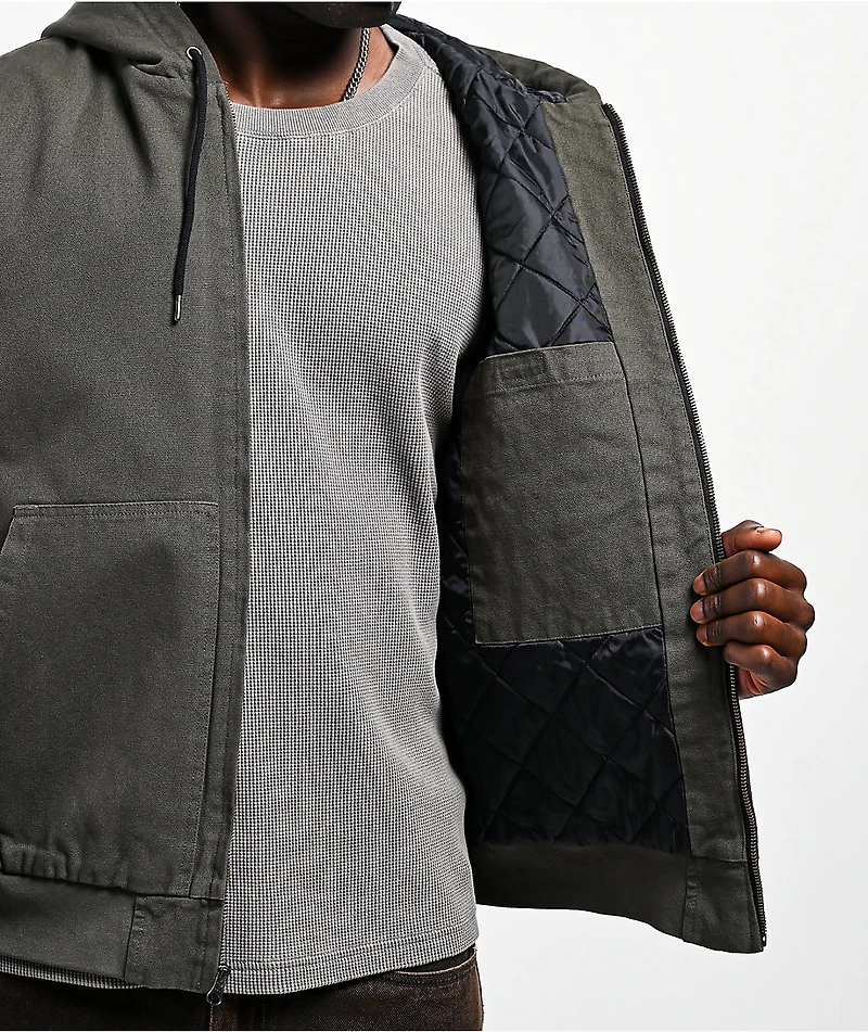 DGK Patience Olive Hooded Canvas Jacket