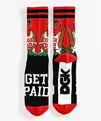 DGK Pay Day Red Crew Socks