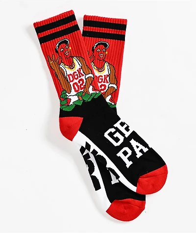 DGK Pay Day Red Crew Socks