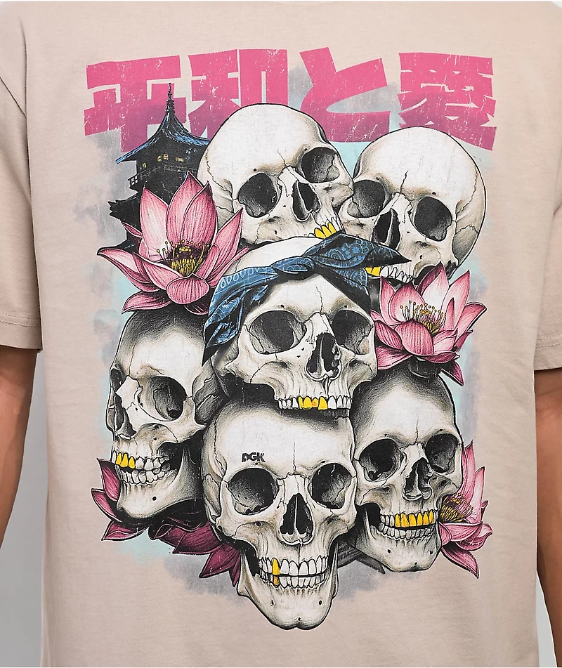 DGK Peace And Love Tan T-Shirt
