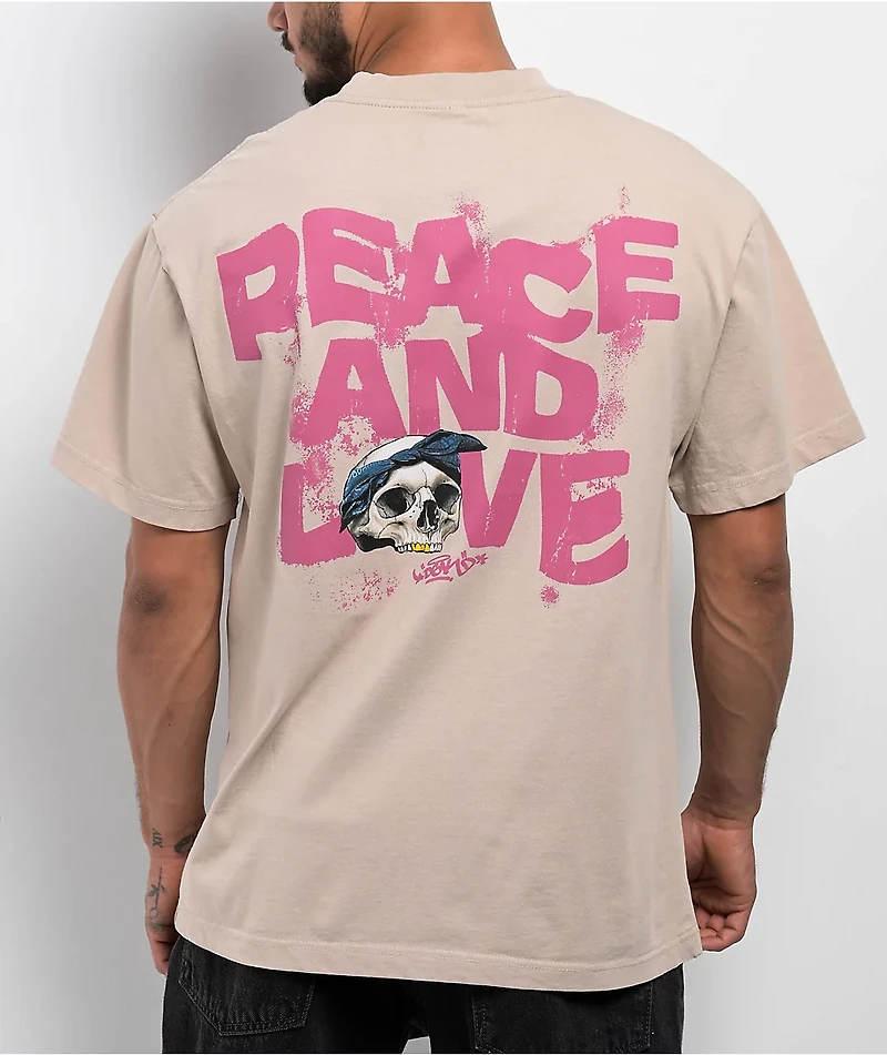 DGK Peace And Love Tan T-Shirt