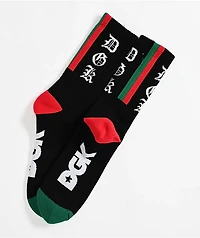 DGK Por Vida Black Crew Socks