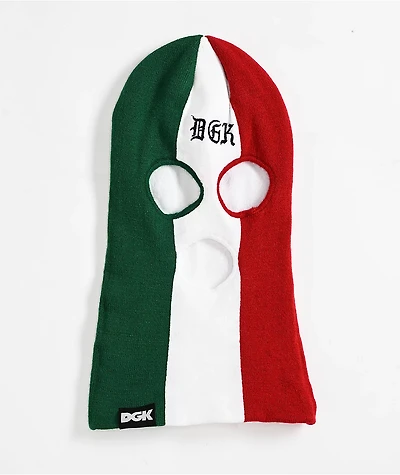DGK Por Vida Green, White & Red Balaclava