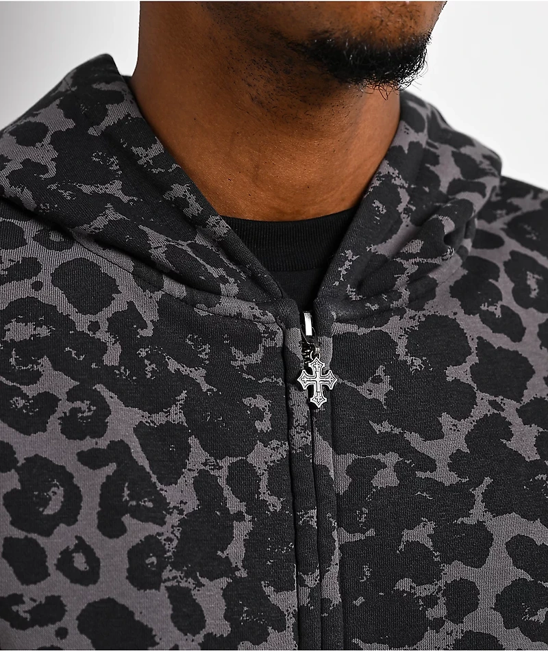 DGK Reckless Black Leopard Zip Hoodie