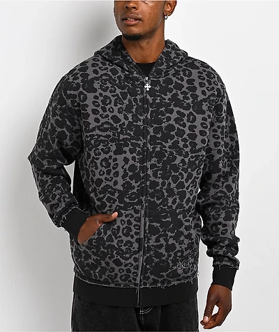 DGK Reckless Black Leopard Zip Hoodie