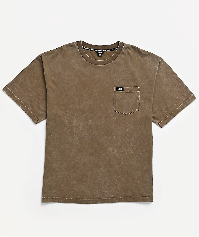 DGK Redemption 2.0 Brown Wash Pocket T-Shirt
