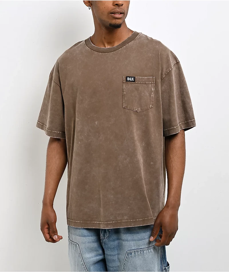 DGK Redemption 2.0 Brown Wash Pocket T-Shirt