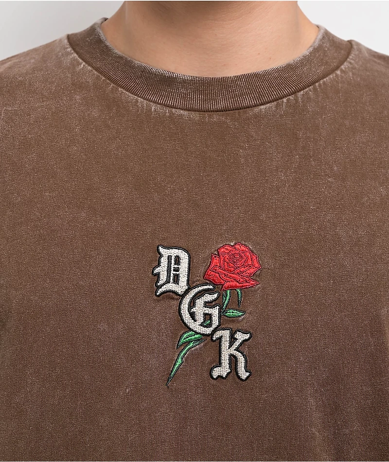 DGK Represent Heavyweight Brown Wash T-Shirt