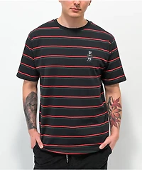 DGK Rival Black, Red & Green Stripe T-Shirt