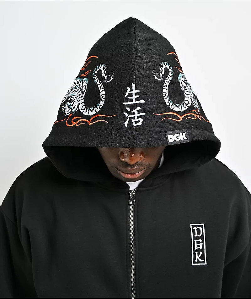 DGK Roamer Black Zip Hoodie