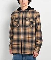 DGK Saint Tan Hooded Flannel Shirt