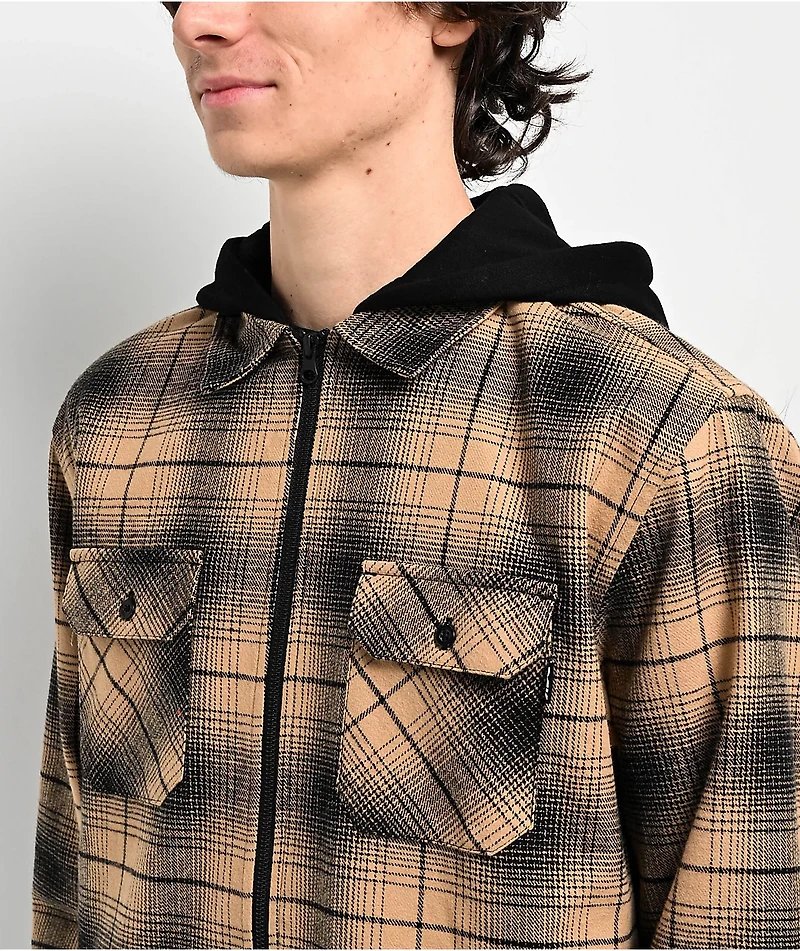 DGK Saint Tan Hooded Flannel Shirt