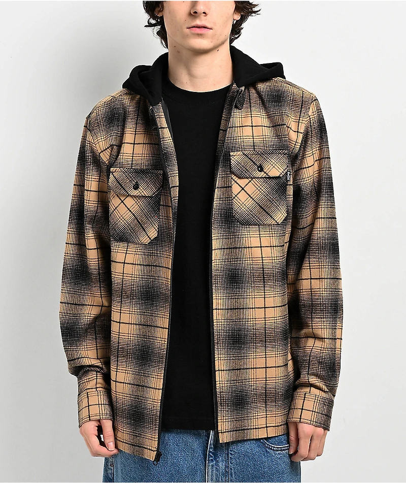 DGK Saint Tan Hooded Flannel Shirt