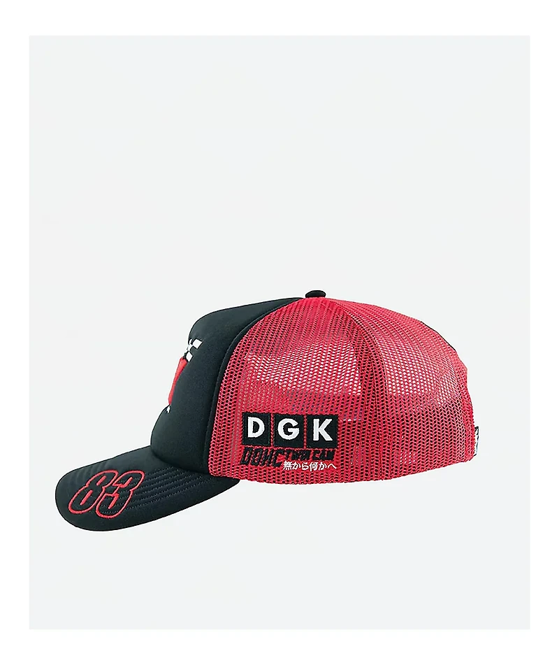 DGK Sakura Black & Red Trucker Hat