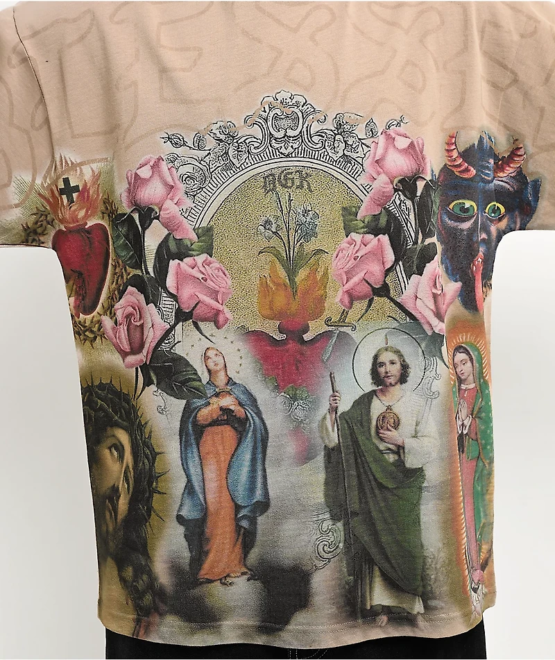 DGK Shrine Tan Wash Boxy T-Shirt