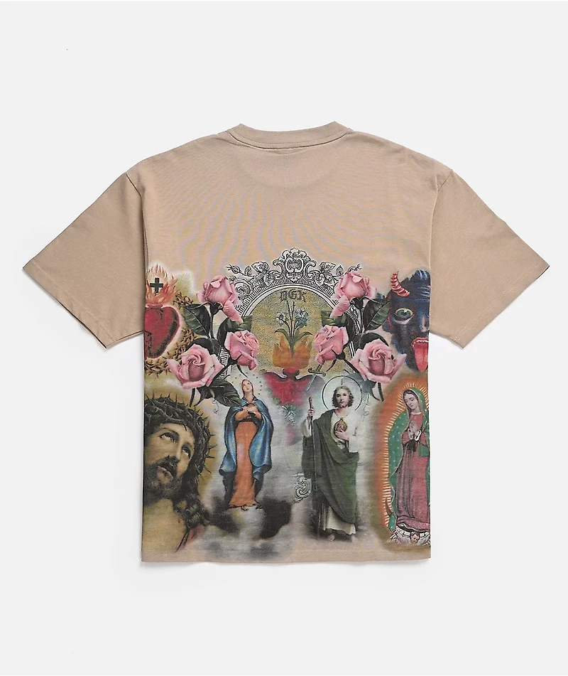 DGK Shrine Tan Wash Boxy T-Shirt