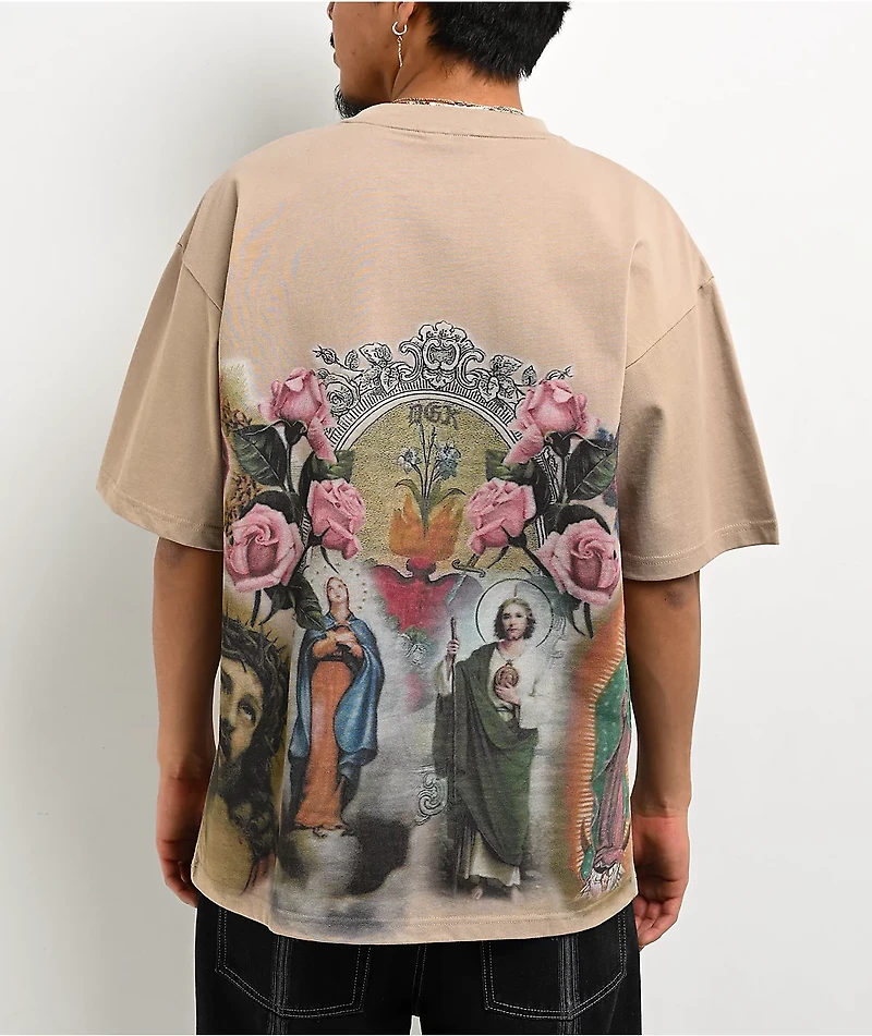 DGK Shrine Tan Wash Boxy T-Shirt