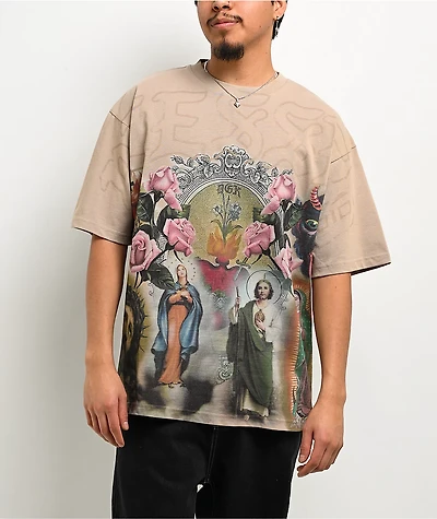 DGK Shrine Tan Wash Boxy T-Shirt