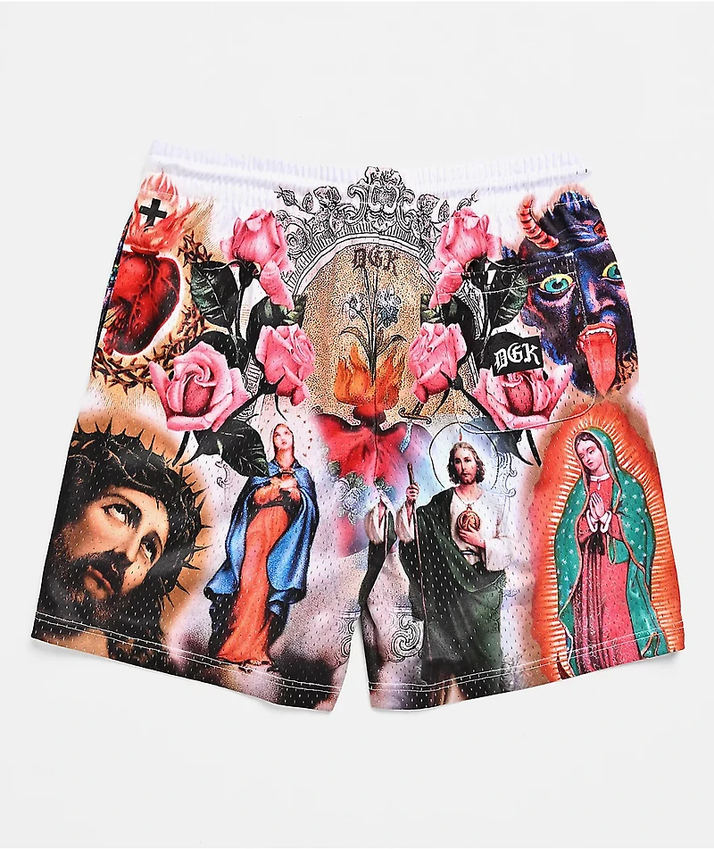 DGK Shrine White Mesh Shorts