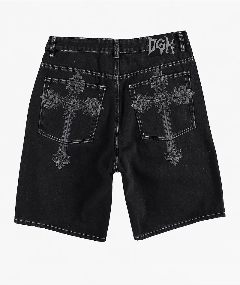 DGK Sovereign Black Wash Denim Shorts