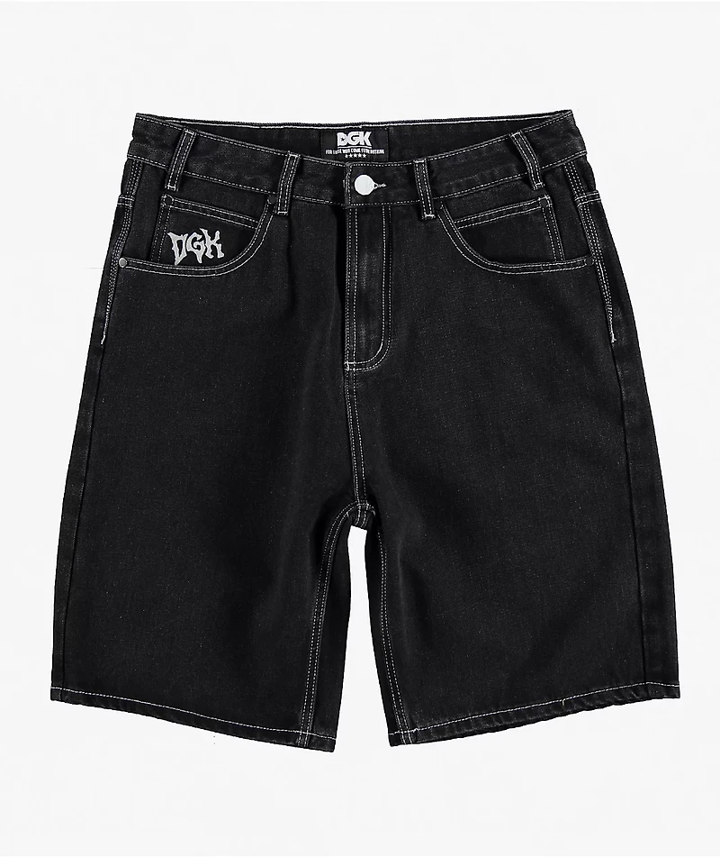 DGK Sovereign Black Wash Denim Shorts