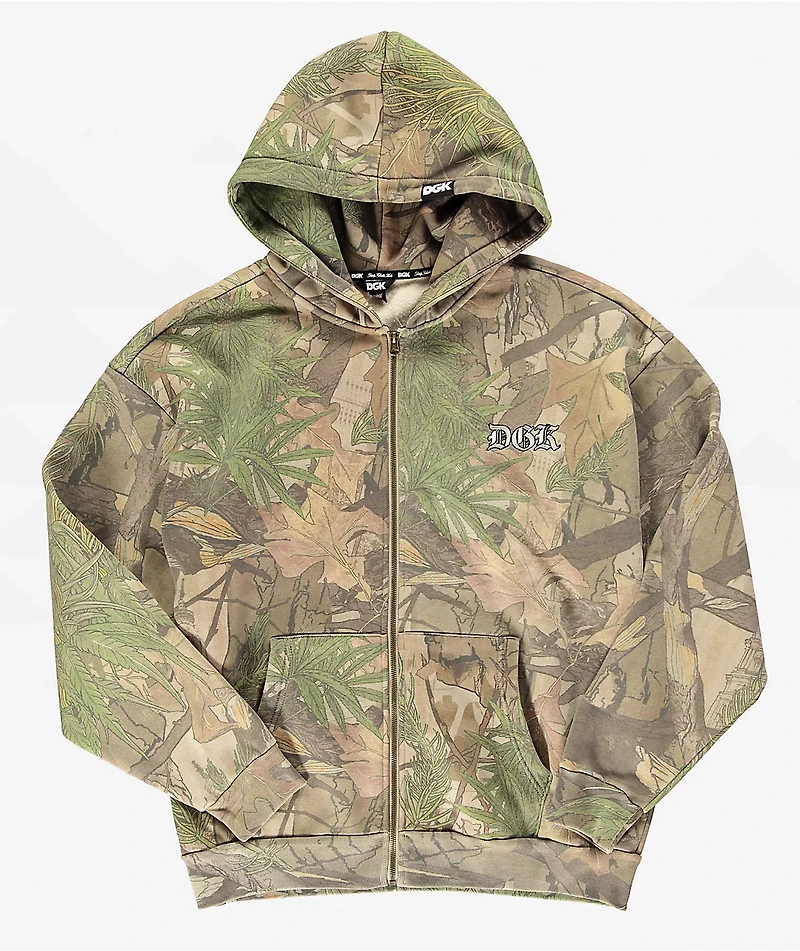 DGK Timber Camo Wash Zip Hoodie