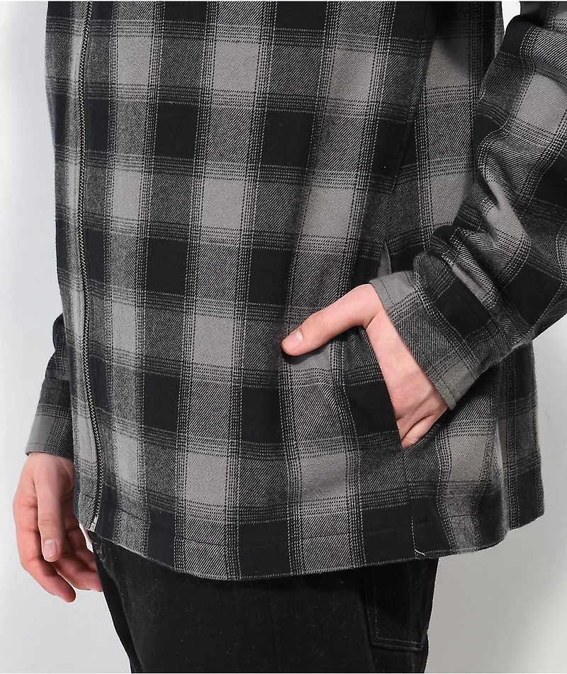 DGK Undisputed Black Hooded Flannel Jacket