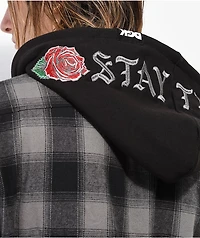 DGK Undisputed Black Hooded Flannel Jacket