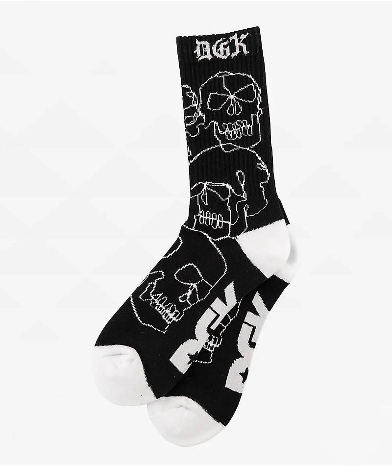 DGK Vault Black Crew Socks