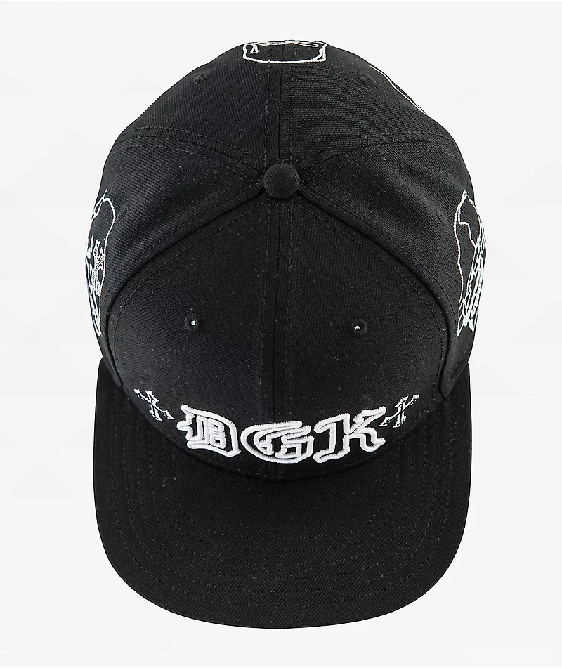 DGK Vault Black Snapback Hat