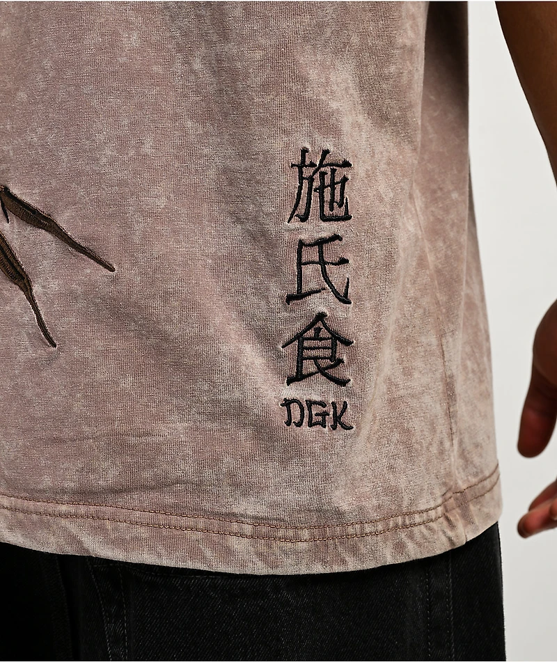DGK Vigor Light Brown Wash Heavyweight T-Shirt