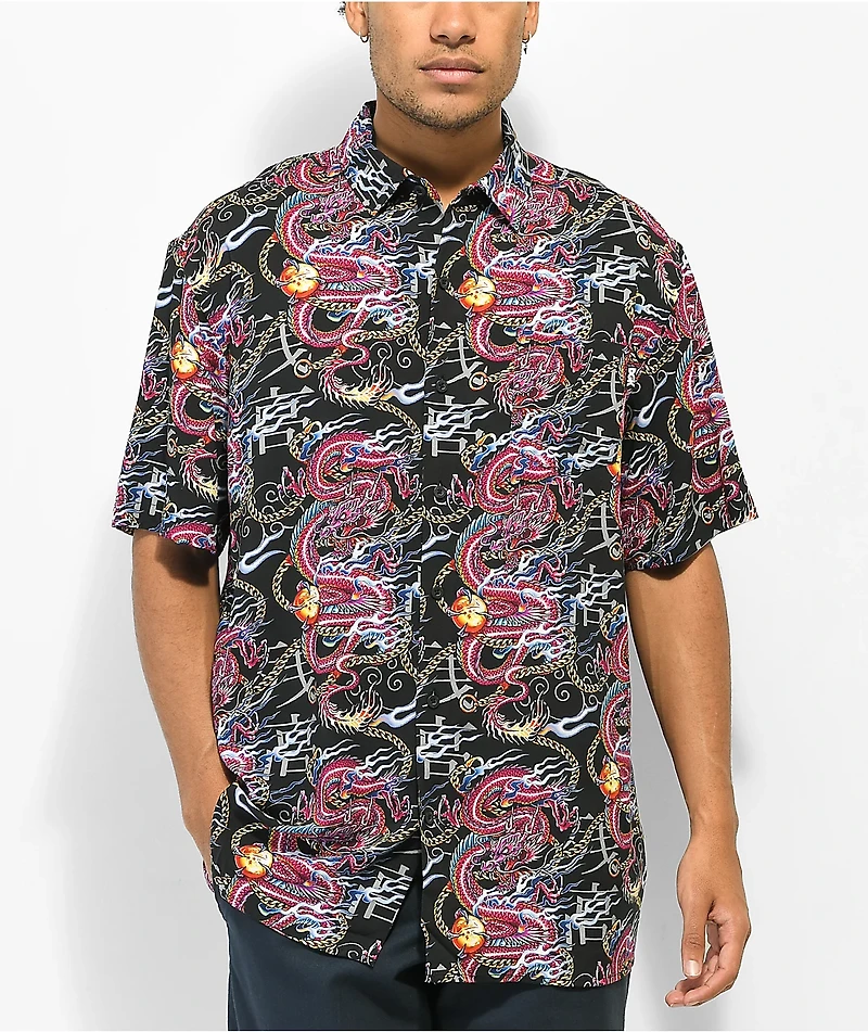 DGK Virtue Black Short Sleeve Button Up Shirt