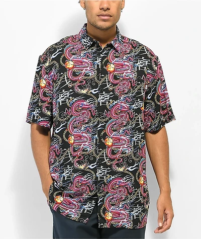 DGK Virtue Black Short Sleeve Button Up Shirt